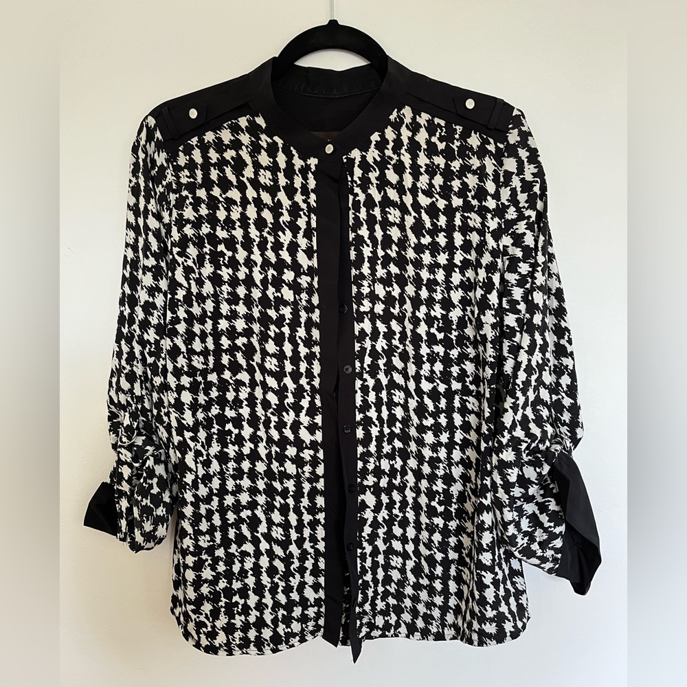 Houndstooth Blouse Dana Buchman L
